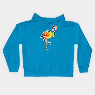 Tropical Flamingo Floral Kids Hoodie